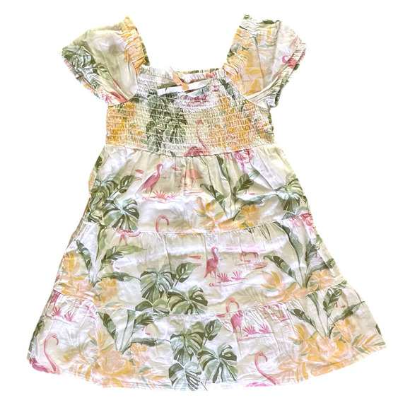 The Children's Place Tropical Smocked Tiered Dress size 4T NEW - Picture 1 of 13